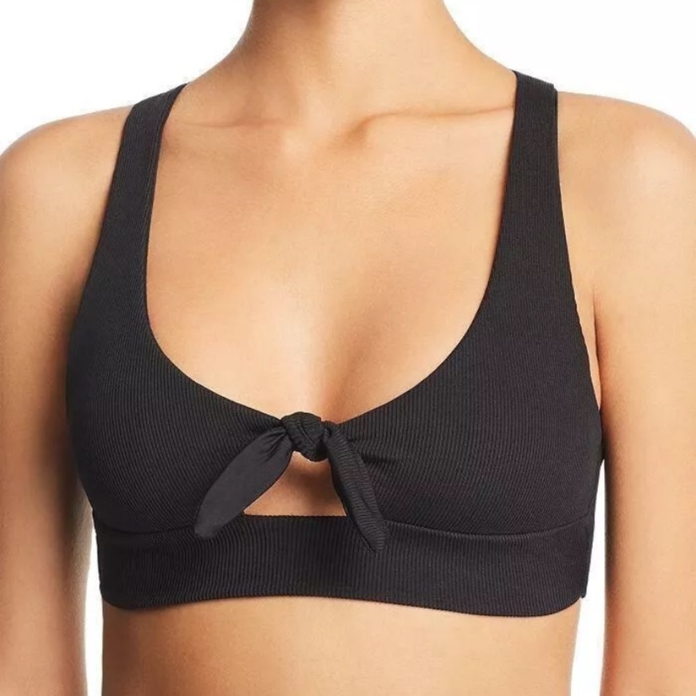 L*SPACE TARA TOP Ribbed Racerback Bikini Top Women's Size XS